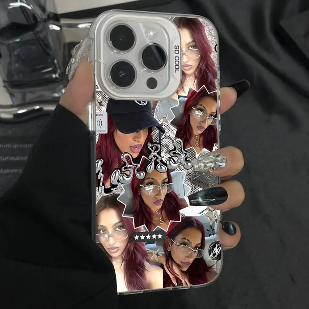 Фото Чехол для телефона Lara Raj Katseye для iPhone 16,15,14,13,12,11,Pro,Max,Plus,Mini,XS,SE Anti Fall Grey White Matte Hard Bumper №5