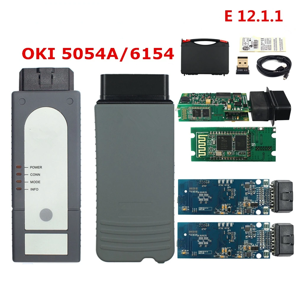 

Original OKI 5054A With Bluetooth AMB2300 5054A V5.1.6 Full Chip 6154 WIFI UDS 7.1.1 For V Group OBD2 Car Diagnostic Tool 6154a