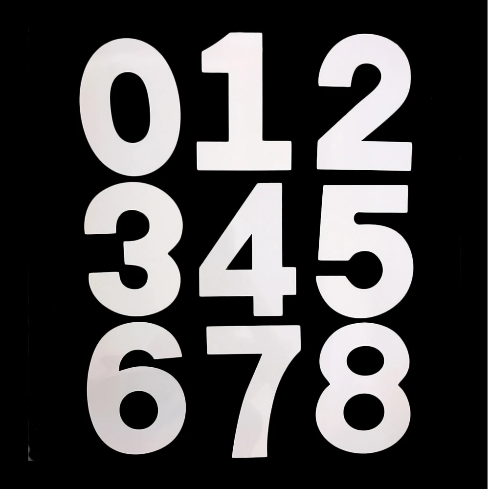 

12-inch Numbers 0-8 Cake Baking Stencils Flat Templates Plastic Cutting Mold Decorating Tools for Wedding Birthday Anniversary