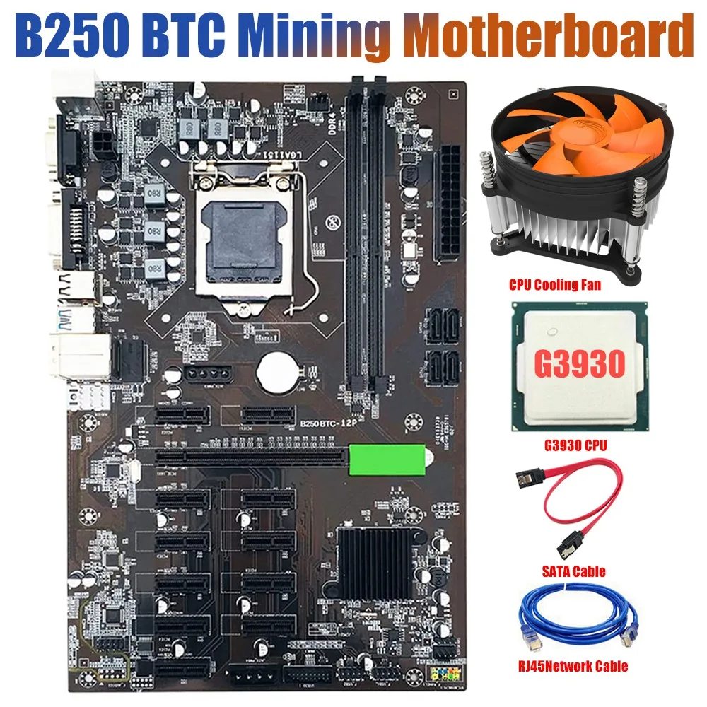 Оригинальная материнская плата для майнинга 12 планшетов карта памяти LGA 1151 DDR4