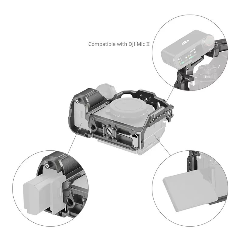 SmallRig 5187 для Sony Alpha 1 II/Alpha 9 III бронированная полная клетка камеры с трехточечной