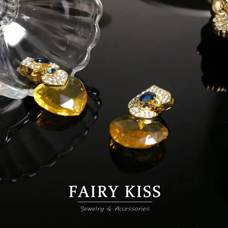 Винтажный средневековый желеобразный смола нежный горный хрусталь любовь