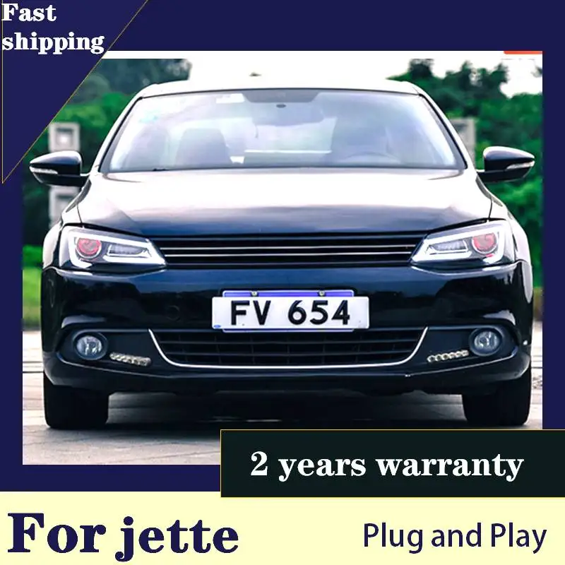 

KOWELL Car Styling For for VW Jetta 2012-2017 LED head light LED Headlight DRL Lens Double Beam H7 HID Xenon bi xenon lens