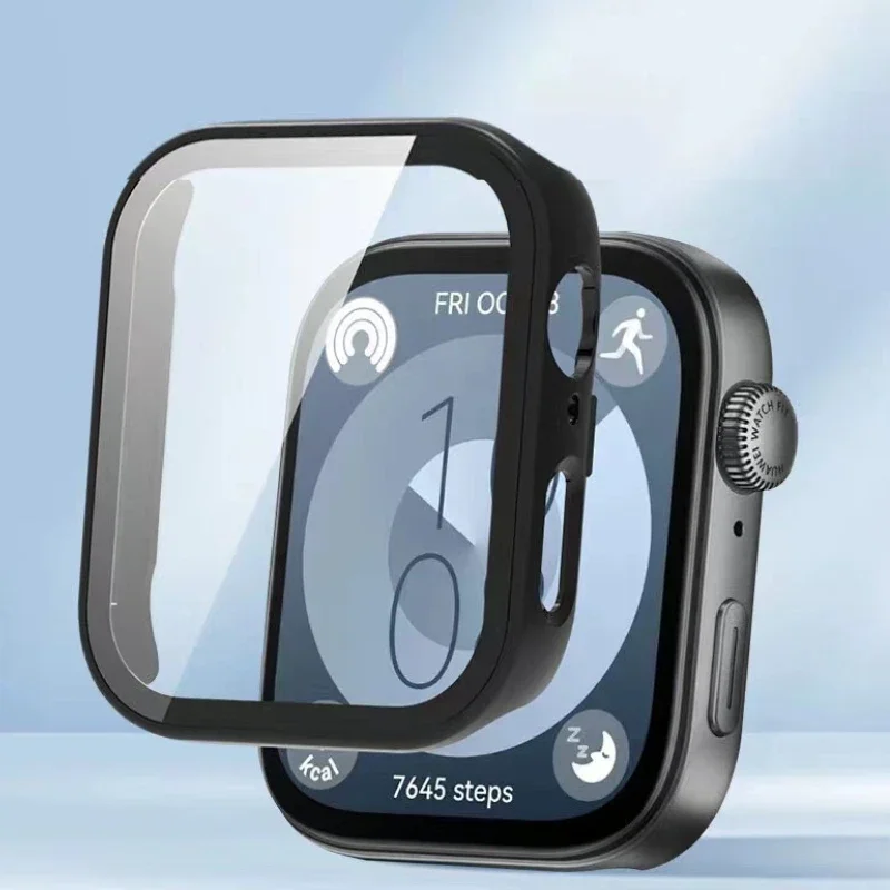 Фото Стеклянный HD-чехол из поликарбоната с защитой от падений для Huawei Watch Fit 3, универсальная защитная рамка от царапин, защитный чехол для экрана для Huawei Watch Fit 3 №3