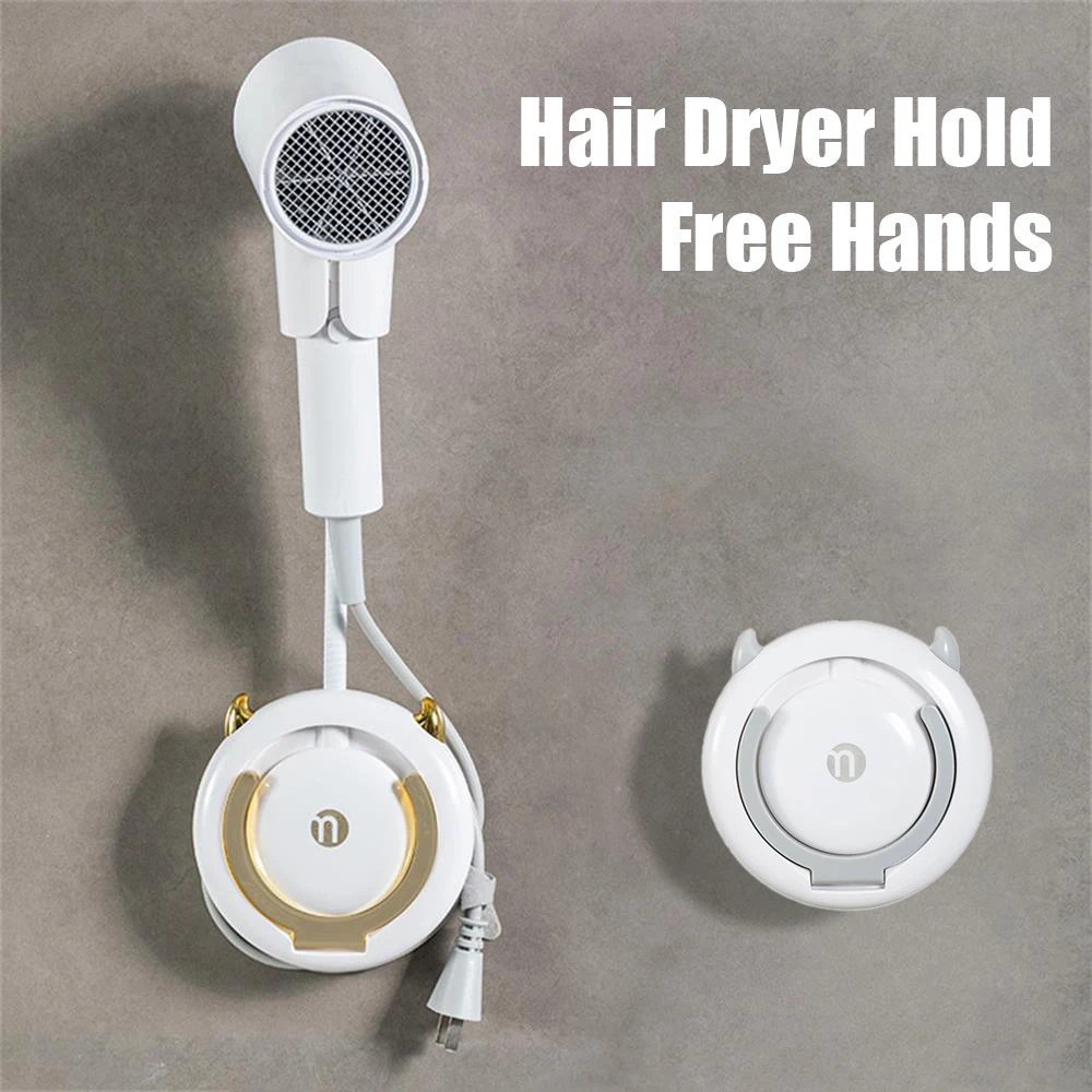 

Bathroom Supplies Hand-Free Adjustable Lazy Hair Dryer Bracket Free Punching Wall-mounted Hair Dryer Storage Rack