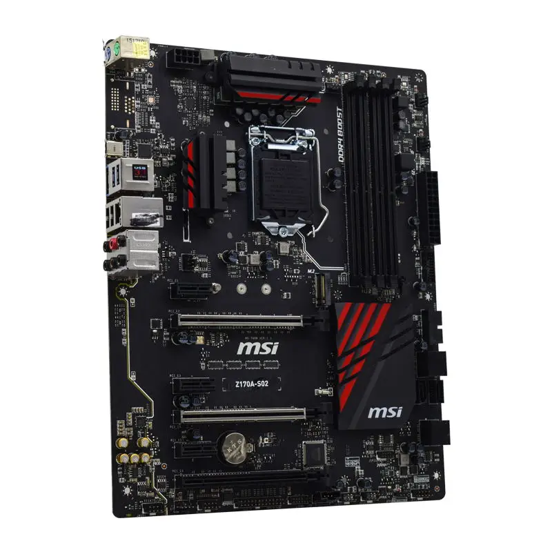 

Материнская плата MSI Z170A-S02 материнская плата LGA 1151DDR4 Intel Z170 64 Гб PCIe 1151 USB 3,0 SATAIII M.2 ATX для процессора Core i7 3,1 K