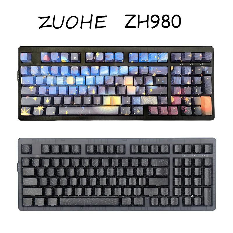 Механическая клавиатура ZUOHE ZH980 беспроводная 2 4G Bluetooth цвет в ассортименте