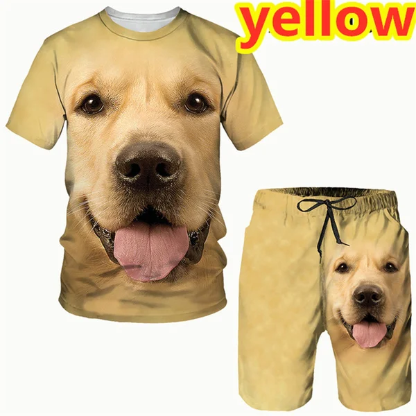 Men T-shirt Funny Husky Dog 3D Print Men's Tracksuit O Neck Male Suit Short Sleeve Tees