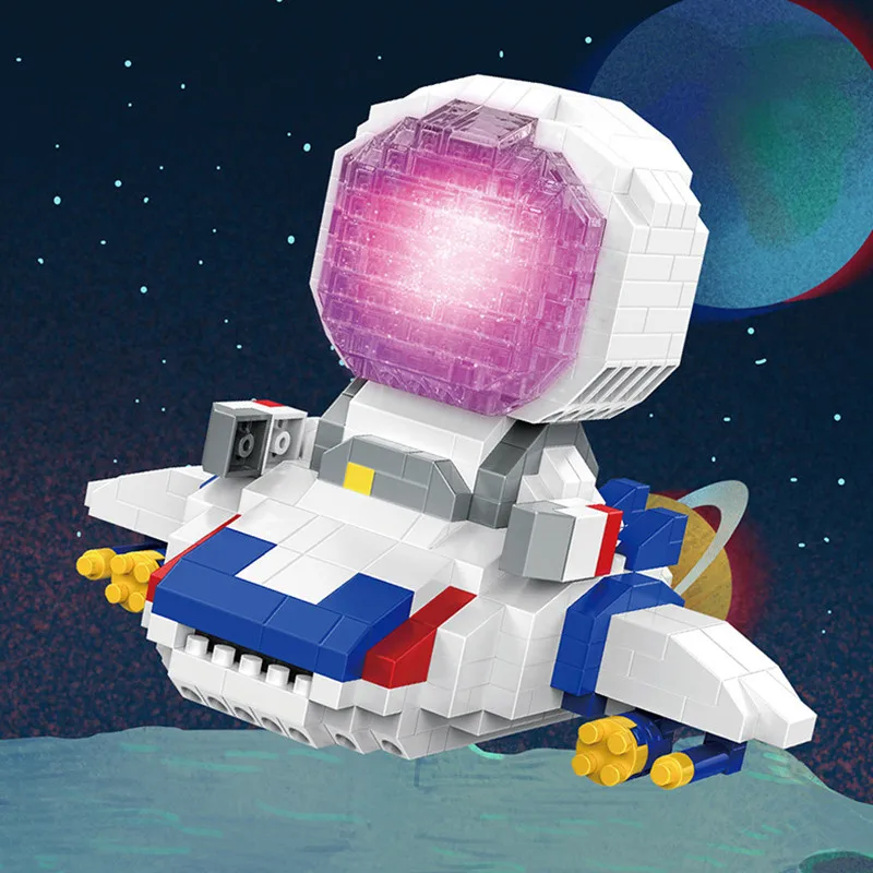 

Space Station Rocket Building Blocks City Shuttle Satellite Astronaut Figure Man Mini Micro Bricks Set Toys for Children Gifts