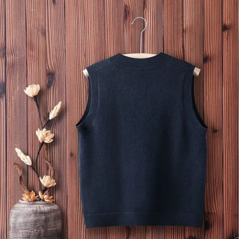 Свободный женский вязаный жилет с открытой спиной осенний топ весна-лето осень