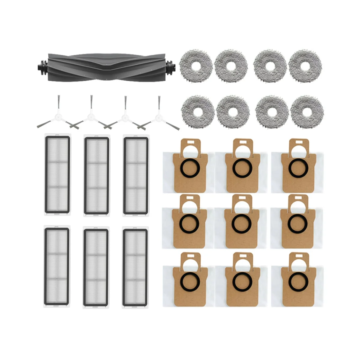 

For Bot L10S Pro L10S Ultra Robot Vacuum Cleaner Spare Parts, Rubber / Side Brush, Filter, Mop Rag, Dust Bags