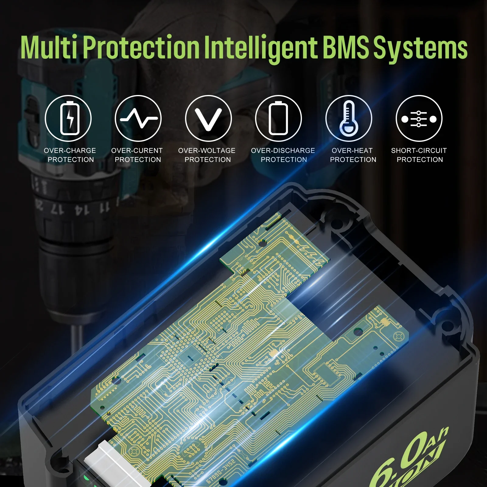 Литий-ионный аккумулятор Dreamdash 6 0 Ач 18 В для электроинструмента Makita BL1830 BL1830B BL1840B