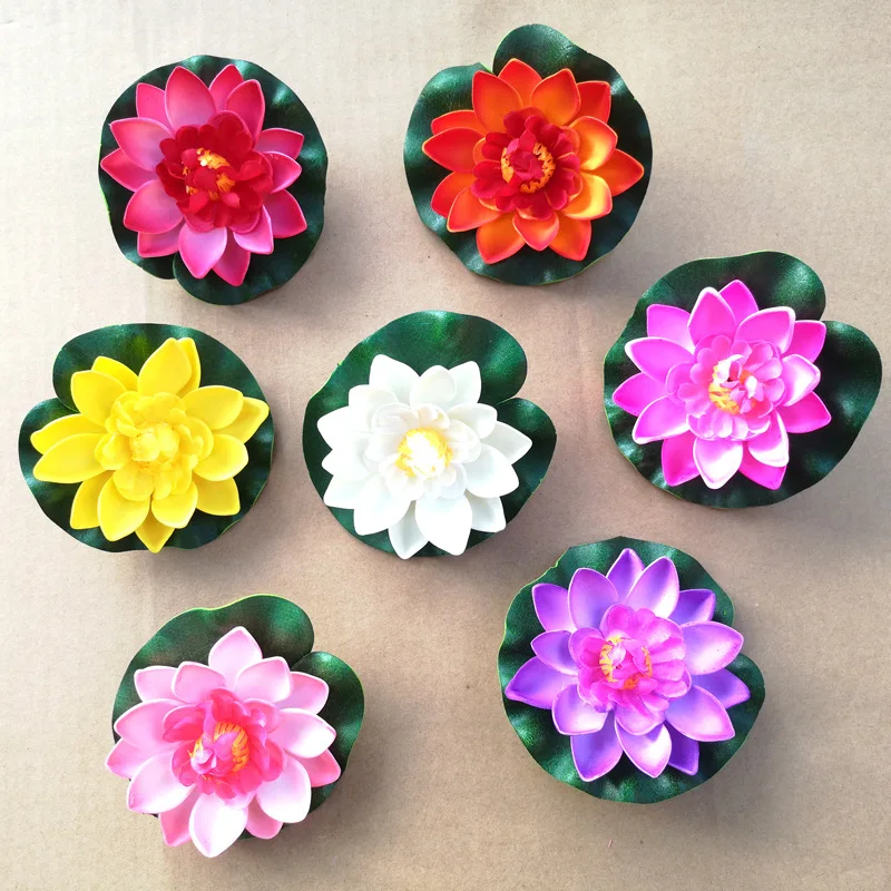 

1PCSFloating Artificial Flower Lifelike Water Lily Micro Landscape for Wedding Pond Garden Decoraiton Artificial Decorations