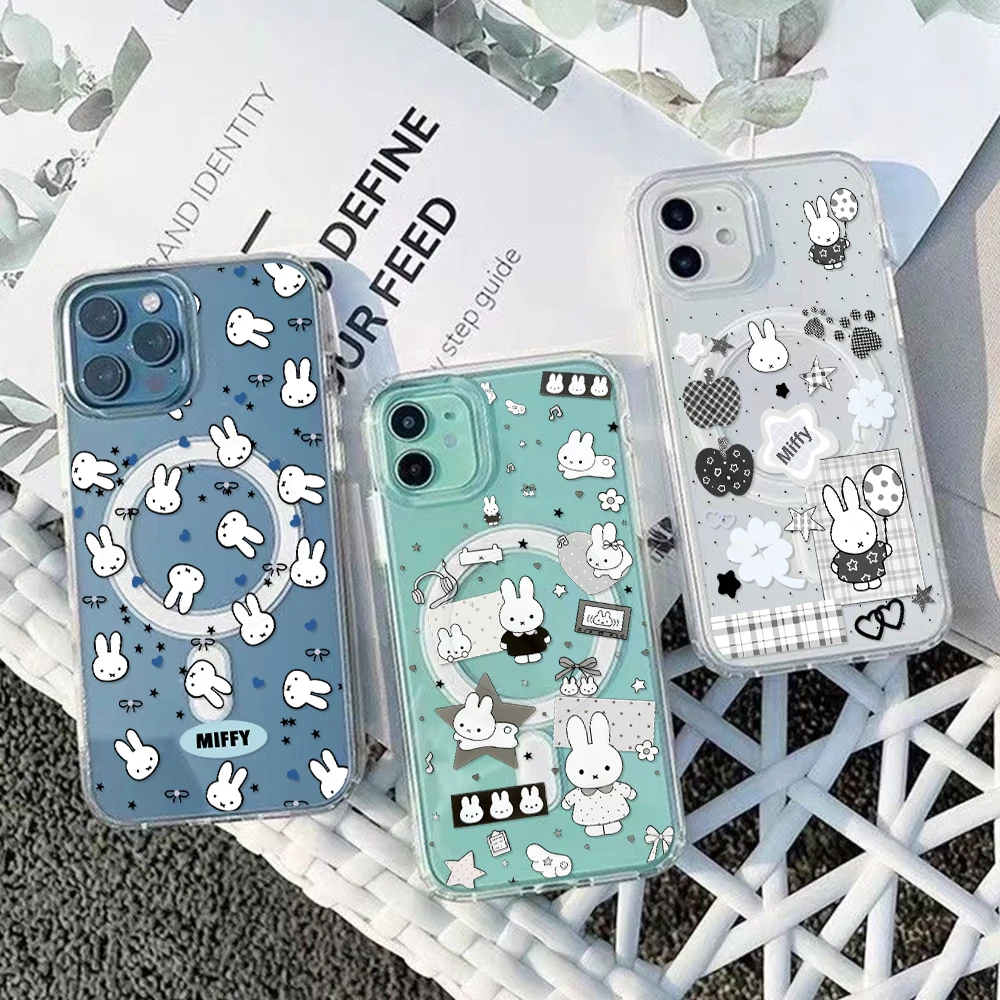 Фото Магнитный чехол White Rabbit M-Miffany для Samsung Galaxy S26 S25 S24 S23 S22 S21 Ultra Plus 5G S20 FE с поддержкой MagSafe №1