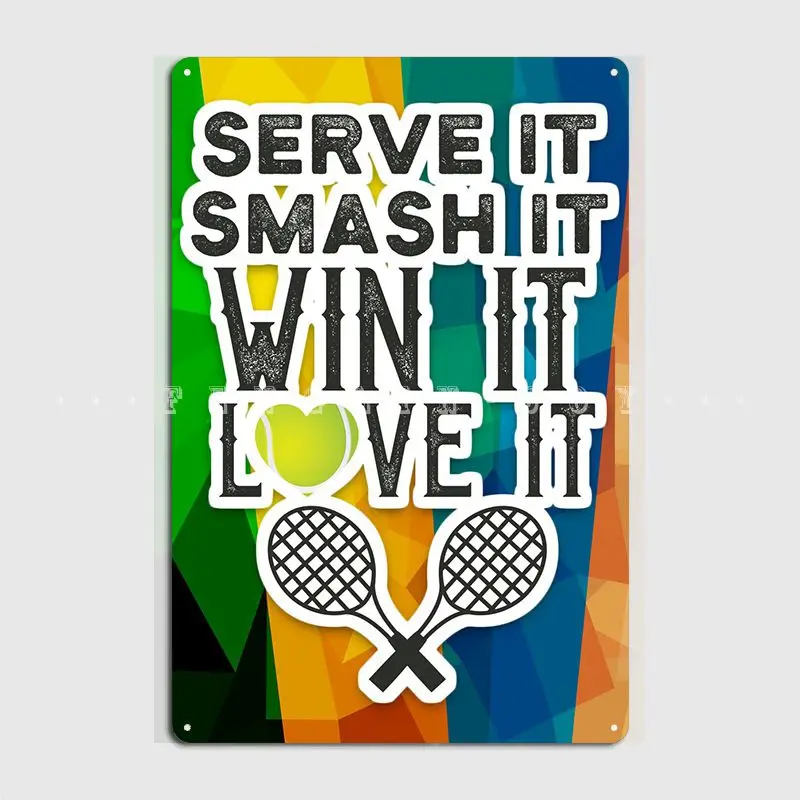 

Мотивирующая цитата для тенниса, металлический знак, Настенная роспись в гостиную, Настенная картина на заказ, жестяной знак, плакат