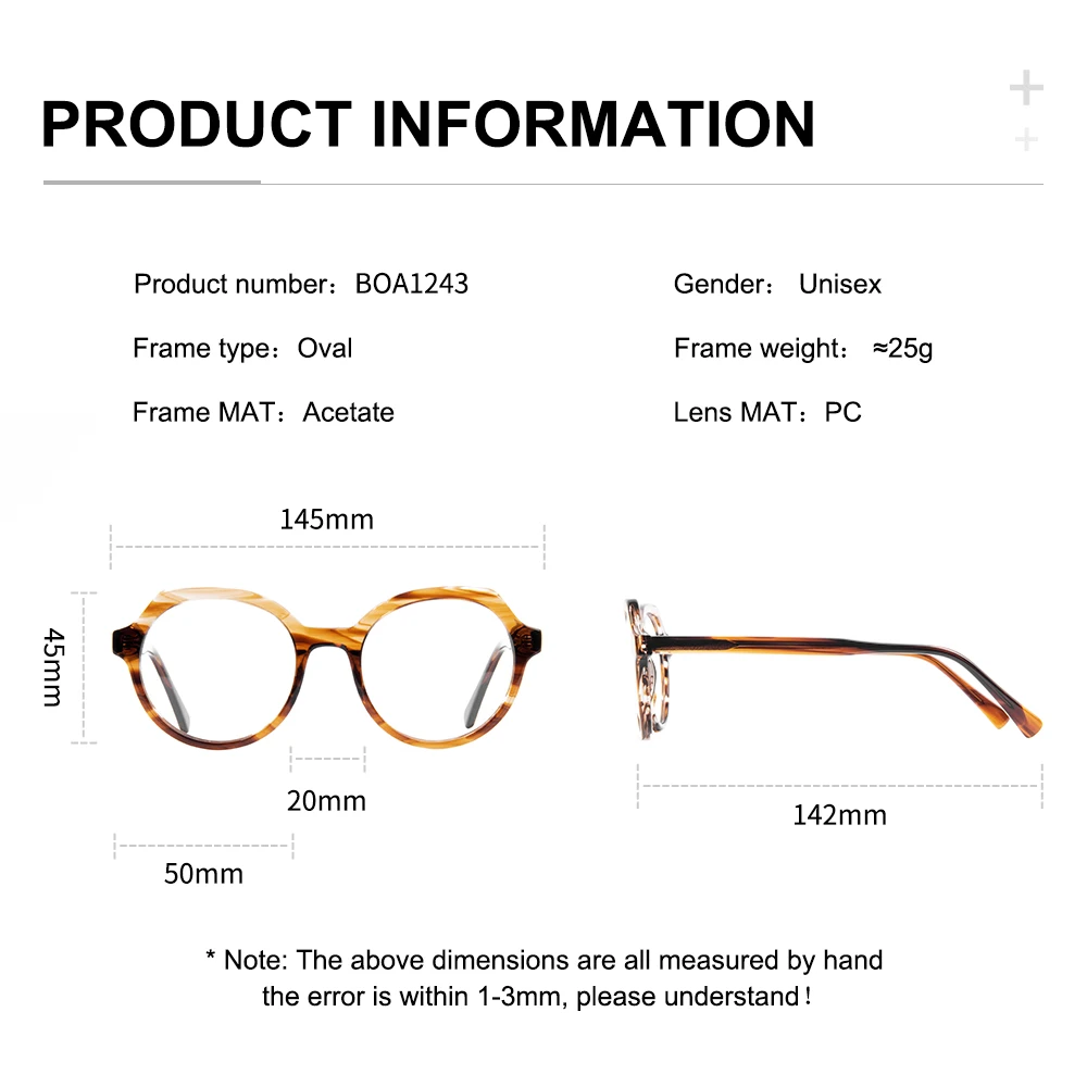 Круглые винтажные ацетатные оправы для очков мужчин и женщин ретро очки с полным