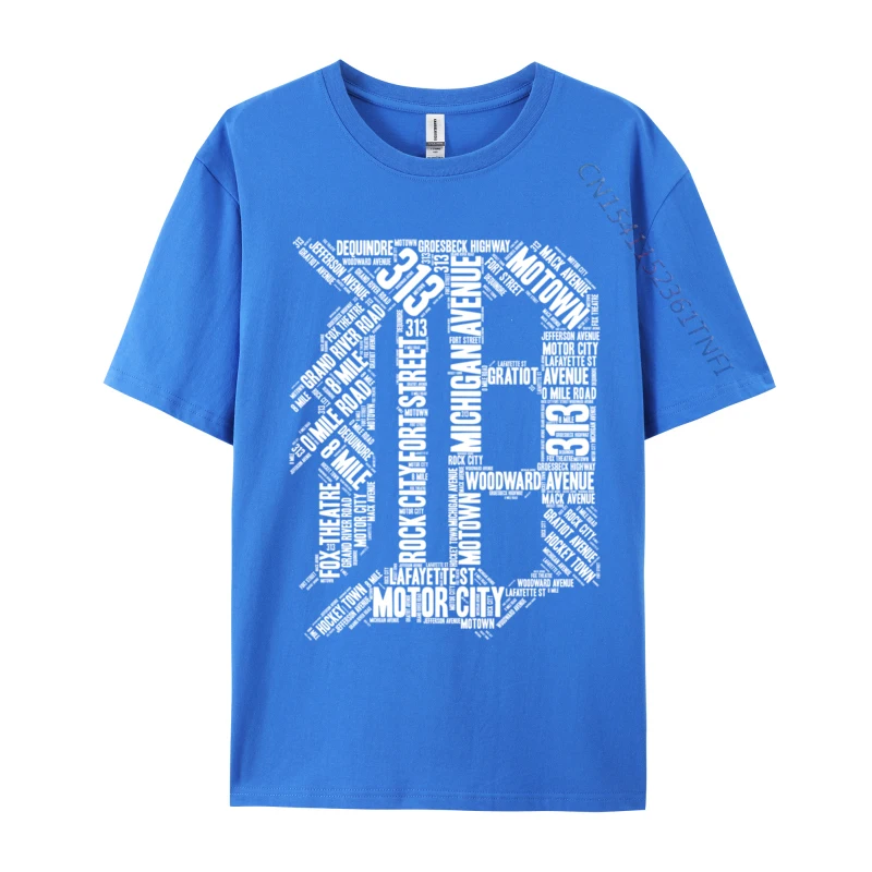 Men T-shirts Detroit D Summer Birthday Men's Tshirts Comfortable Combed Cotton T Shirt 3D Printed Top T-Shirts