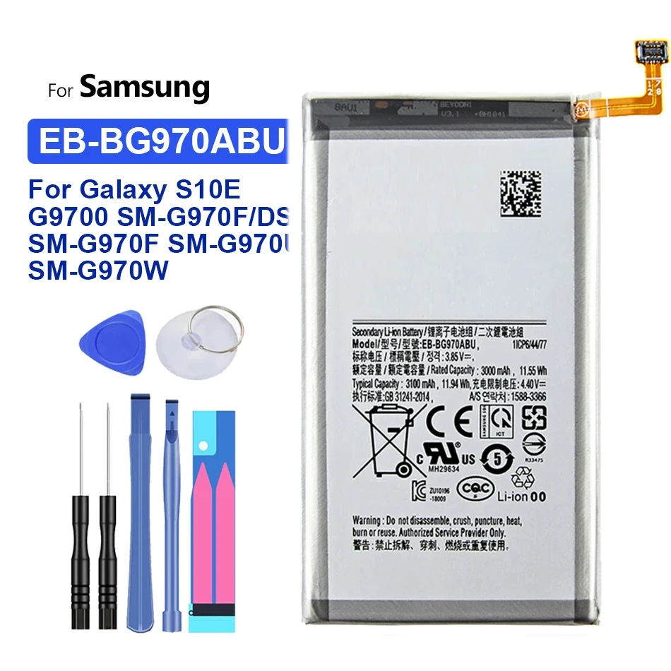 EB-BG970ABU сменная батарея для Samsung S10E G970 G970F G970U/W, высокое качество, большая емкость, встроенная литий-ионная батарея