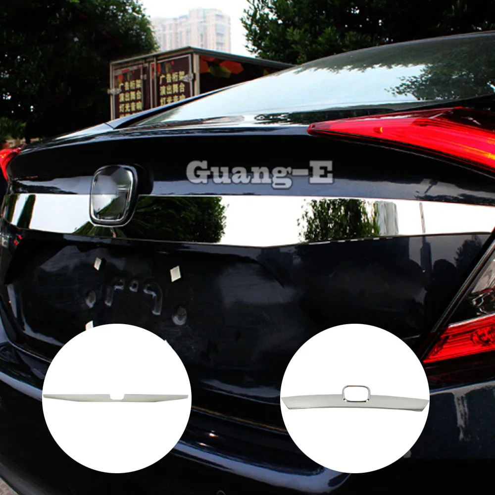 

For Honda Civic 10th 2016 2017 2018 2019 2020 2021 Car Styling Trunk Lid Cover Stainless Steel Rear Door Tail Gate Trim Stick
