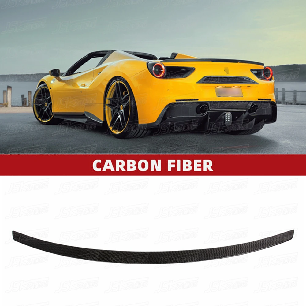 

Стильный сухой спойлер для заднего багажника из углеродного волокна (твиловое плетение) для Ferrari 488 Gtb Spider 2015-2018