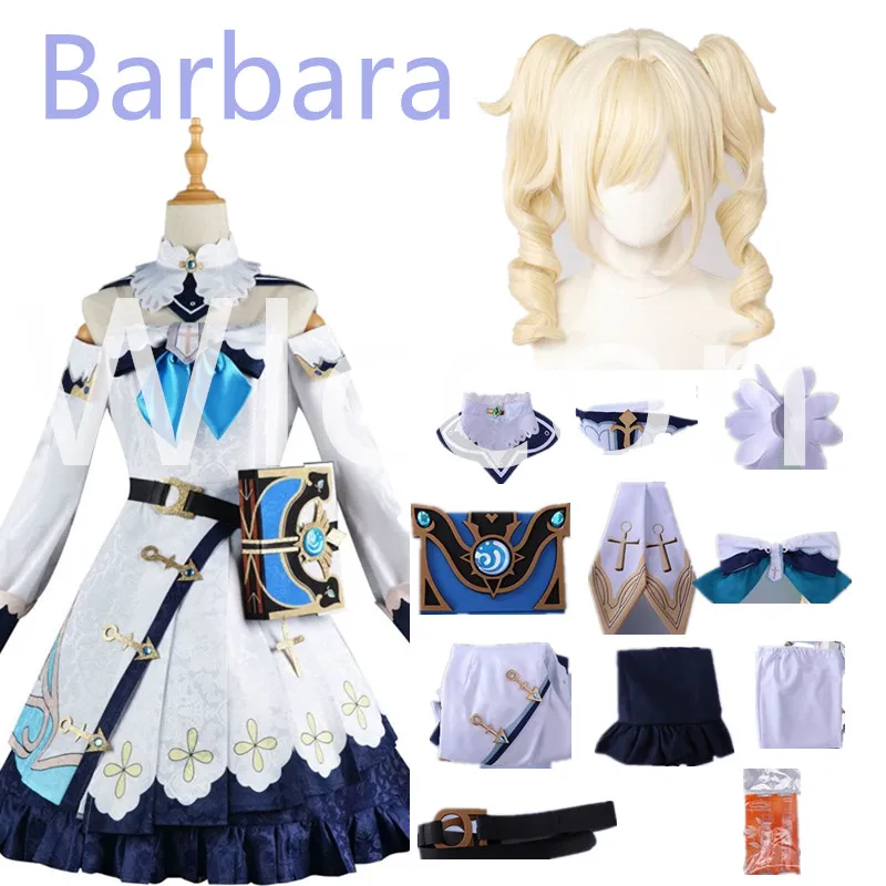 

Game Genshin Impact Barbara Cosplay Costumes Anime Figure Dresses Halloween Costumes for Women Lolita Vestido Role Play Clothing