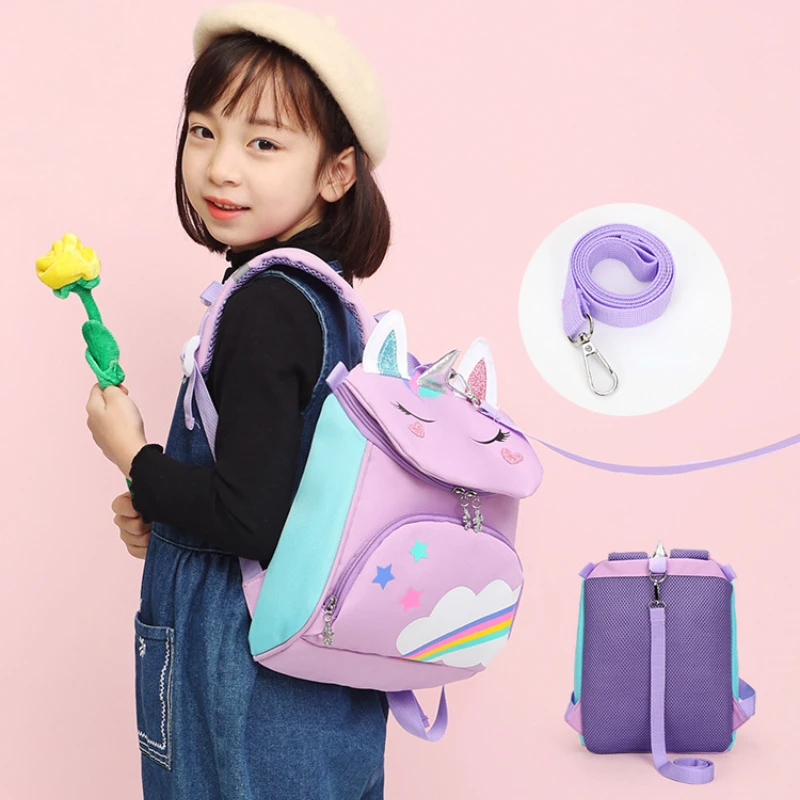 Children Cartoon Unicorn Dinosaur Small Backpacks In Kindergarten New Girl Boy Cute Fashion Anti Lost Schoolbags Drop Shipping