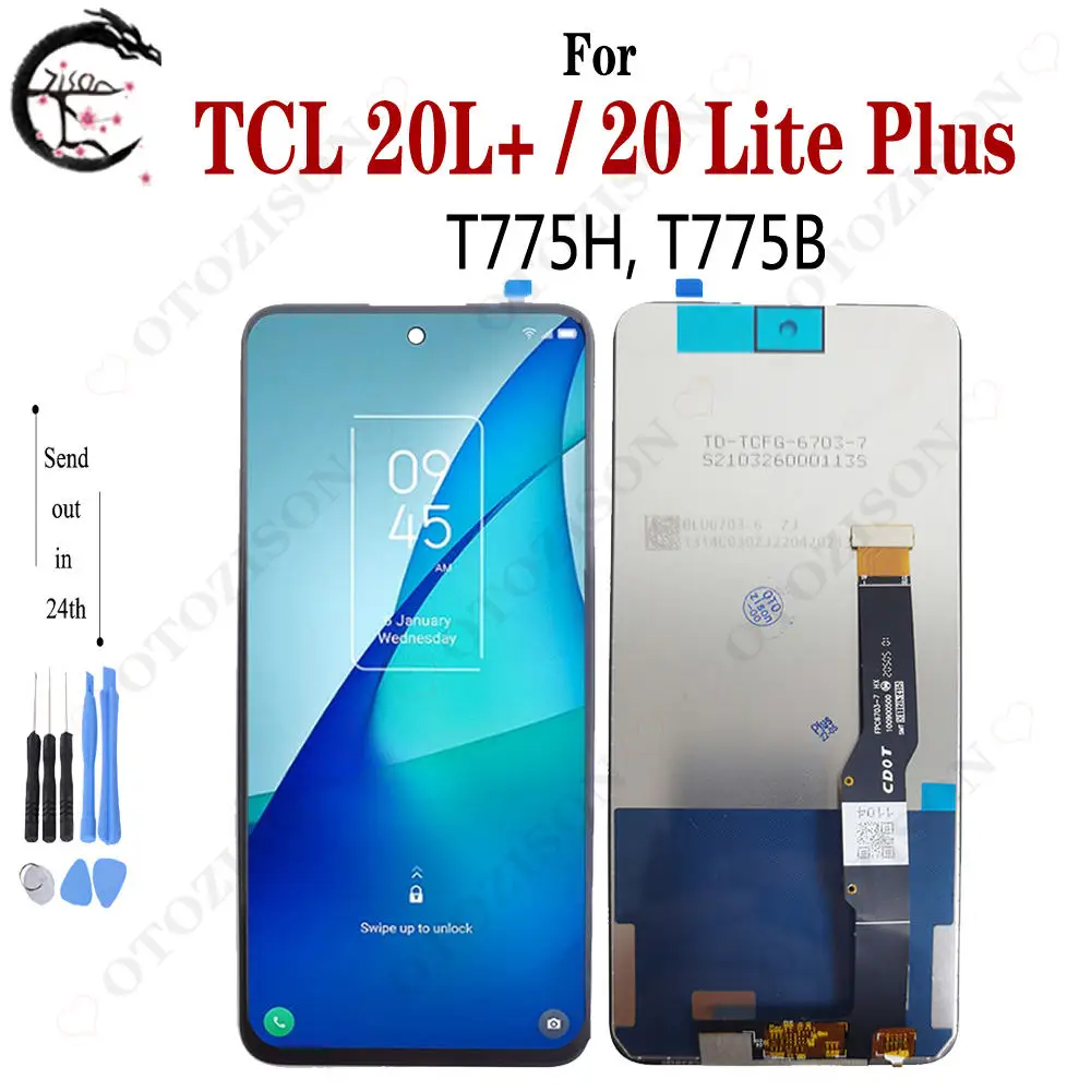 Сенсорный ЖК-экран 6,67 дюйма для TCL 20L + ЖК-дисплей 20 Lite Plus T775H T775B, дигитайзер сенсорного экрана в сборе, сменный дисплей