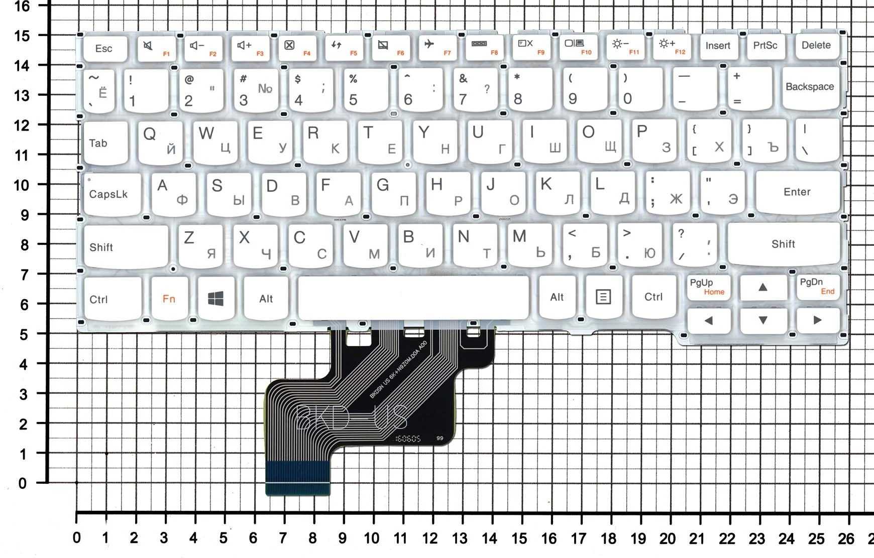 Keyboard for Lenovo Yoga 3 11 300-11ibr 300-11iby 700-11isk White | Компьютеры и офис