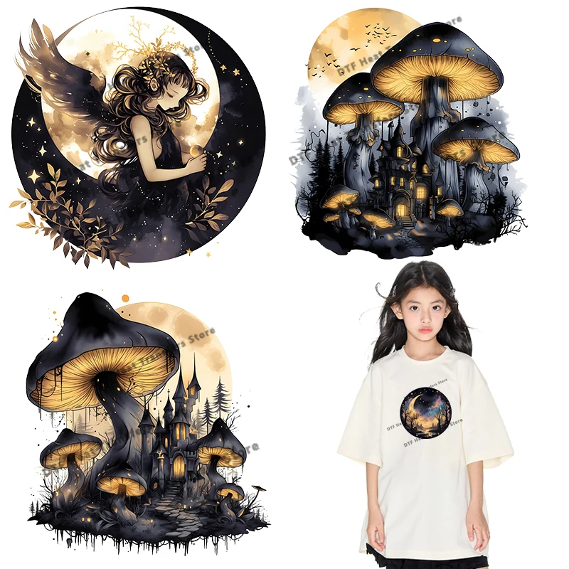 Нашивка с черными грибами