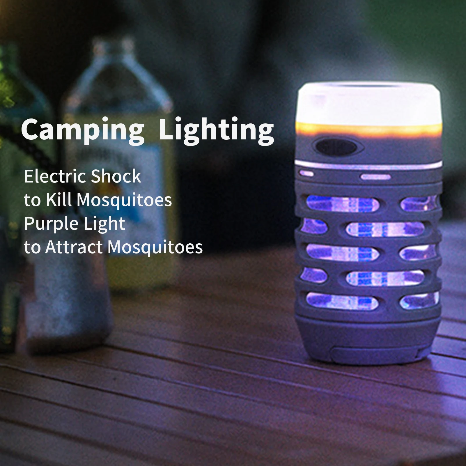 

2000mah Mosquitoes Zapper 2022 Electric Bugs Zapper Fly Trap Night Lights For Indoor Outdoor Camping Insect Killing Lamp