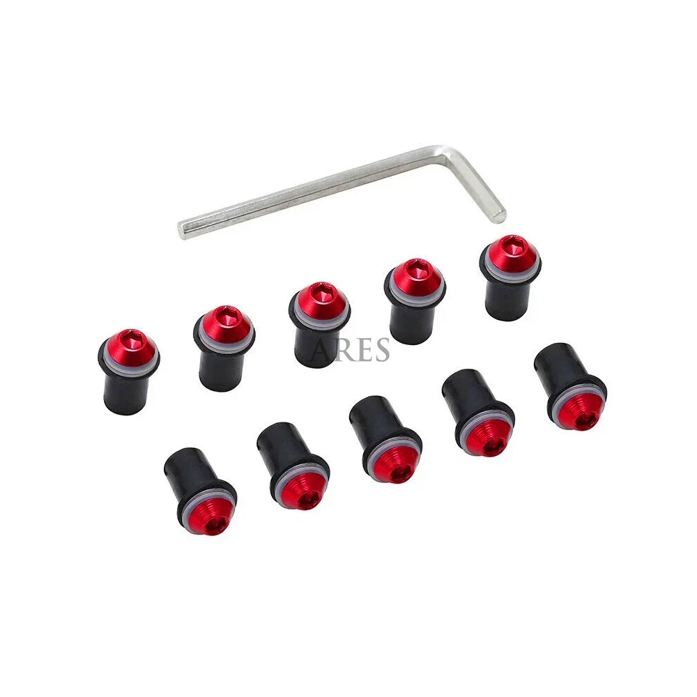 10 шт. 5 мм комплект болтов для лобового стекла Yamaha MT09 MT-07 YZF R1 R6 R3 R25 FZ16 Fz1 FZ8 FZ6 MT03 Tmax xmax