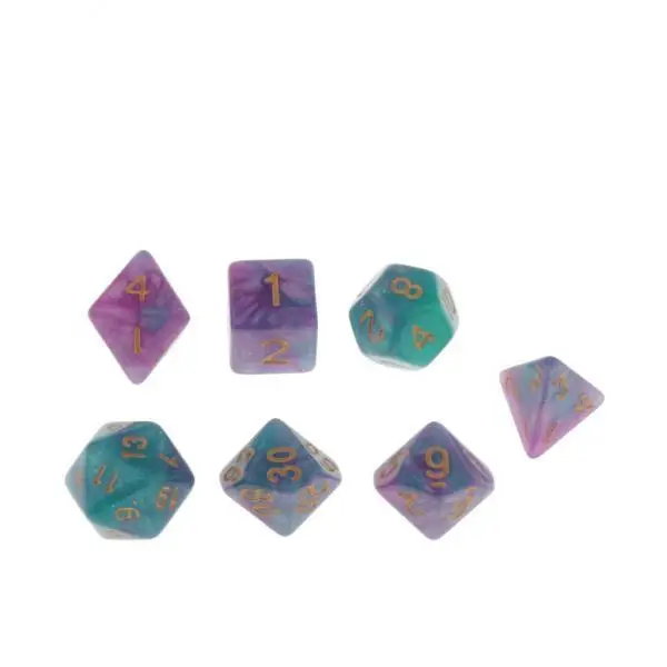 

2X многогранная D настольная игра, ролевые игры, бар игрушки зеленый