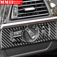 for bmw 6 series m6 f12 f13 f06 2011 2018 carbon fiber interiors headlight switch panel cover trim stickers car accessories