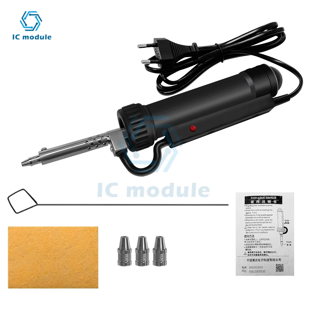 

Electric Vacuum Solder Sucker Portable Soldering Desoldering Suction Pump Iron Gun Electric Tin Soldering Repair Tool