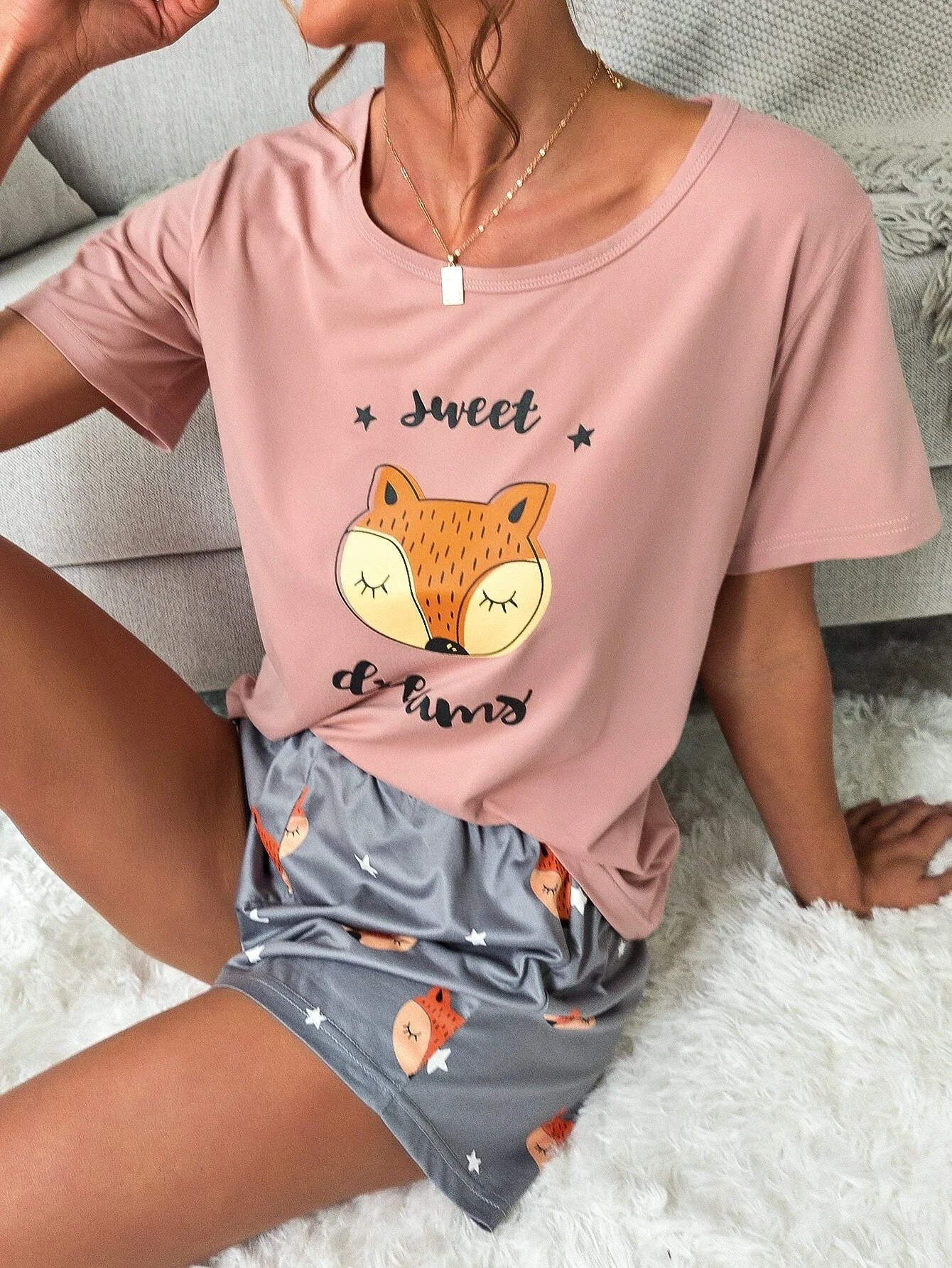 

Cartoon Graphic PJ Set
