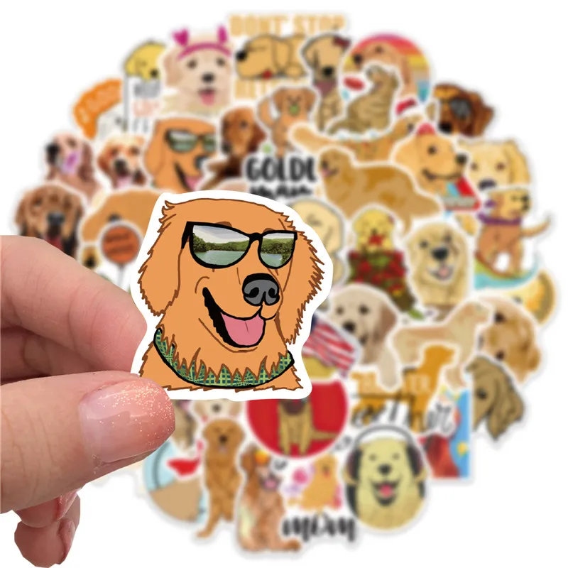 

10/30/50pcs Anime Stickers Pet Dog Golden Hair Cartoon Cute Animal Graffiti Waterproof PVC Helmet Skateboard Guitar Toys For Kid