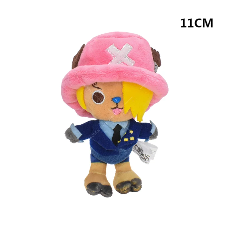 

11CM Anime ONE PIECE Plush Keychain Toy Tony Chopper Luffy Pendant Soft Stuffed Plush Dolls Keychain Handbag Ornaments Doll Gift