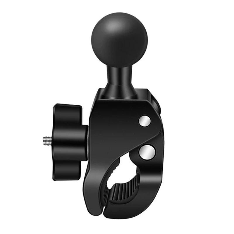 Handlebar Clamp Ram Mount Base with 1 Inch Ball Mount for Gopro Garmin Action Camera Motorcycle Bicycle Rail Clip Support