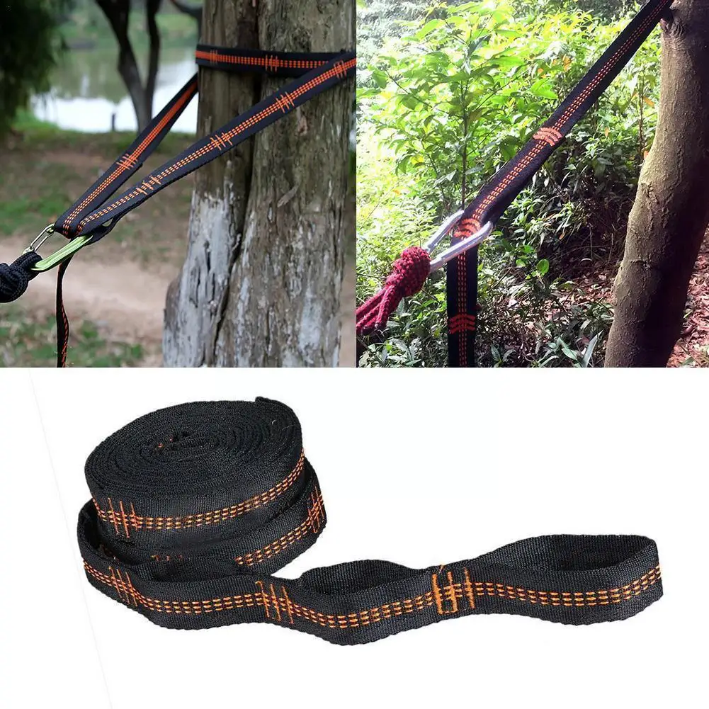 

Hammock Straps Special Reinforced Polyester Straps 5 Rings For High Load-bearing Black Outdoor Camping Hammock Straps T6F5