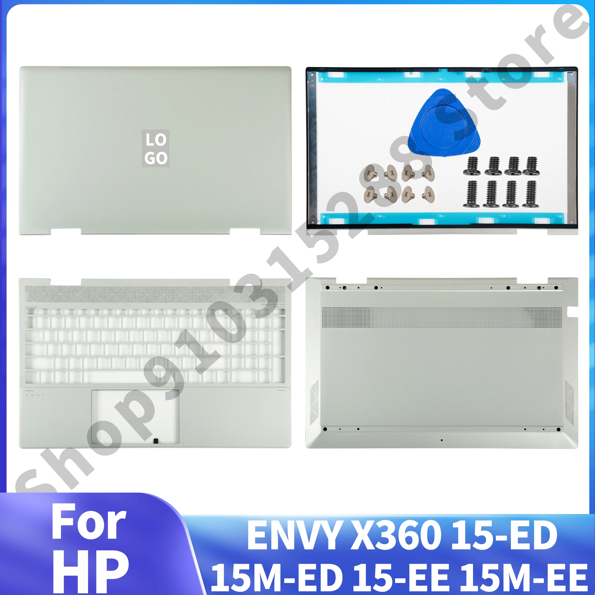 

Laptop Case For HP ENVY X360 15-ED 15M-ED 15-EE 15M-EE Back Cover Front Bezel Palmrest Bottom Case Prys Piece Screws For Free