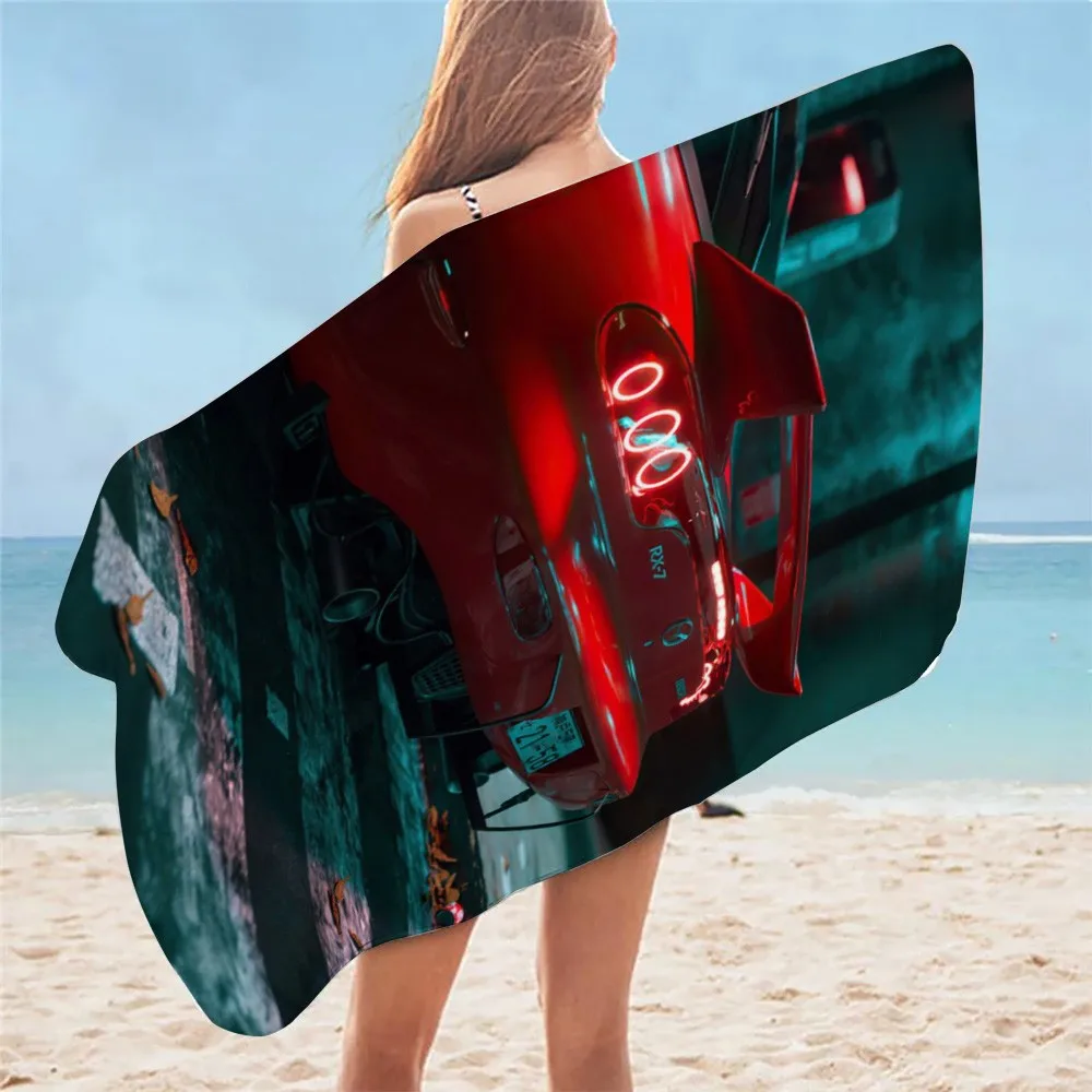 Пляжное полотенце для Mazda Rx7 мягкое быстросохнущее прямоугольной формы одеяло