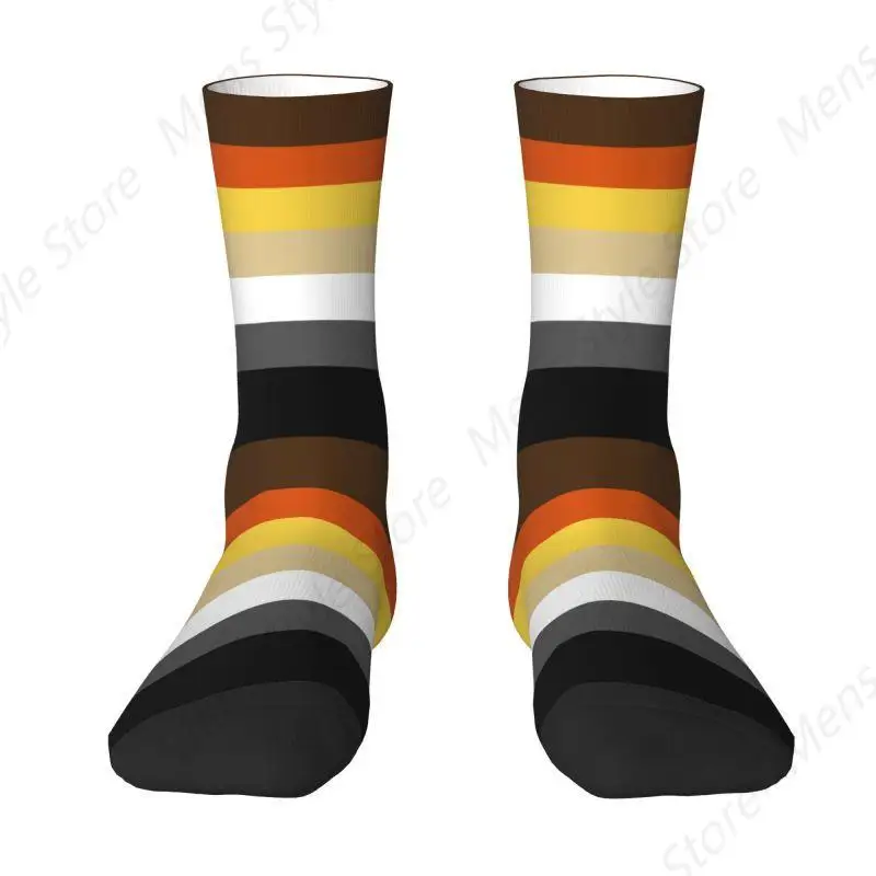 Твердые носки с флагом гордости медведя мужские и женские теплые забавные