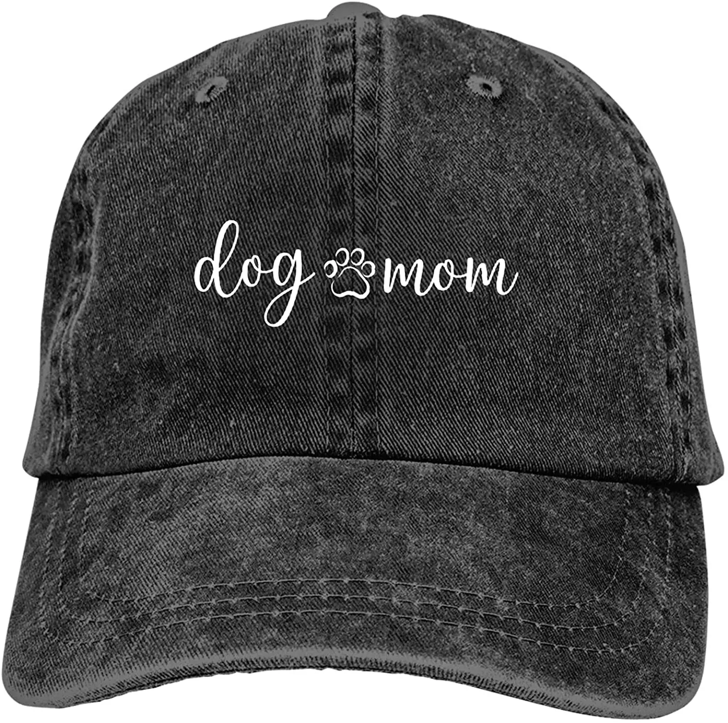 

Women's Dog Mom Hat Vintage Adjustable Baseball Cap Washed Cotton Denim Dog Girls Hat