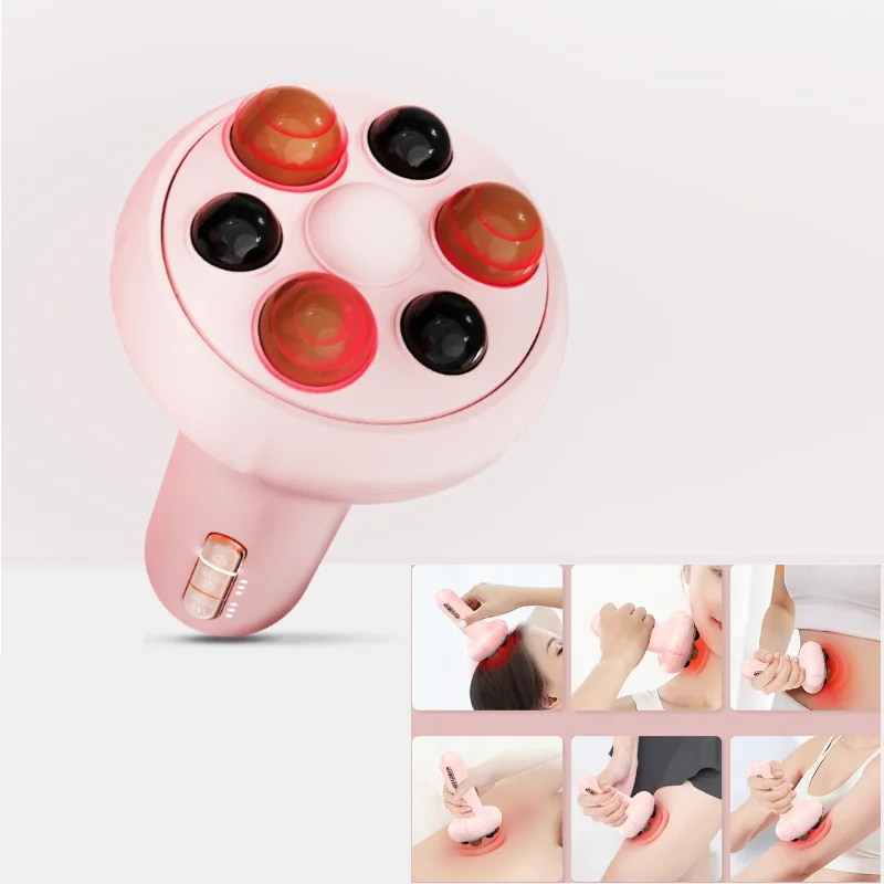 

Bian Stone Belly Massager Red Light Therapy Body Stomach Slimming Anti Cellulite Machine Head Stomach Hot Massager Health Care