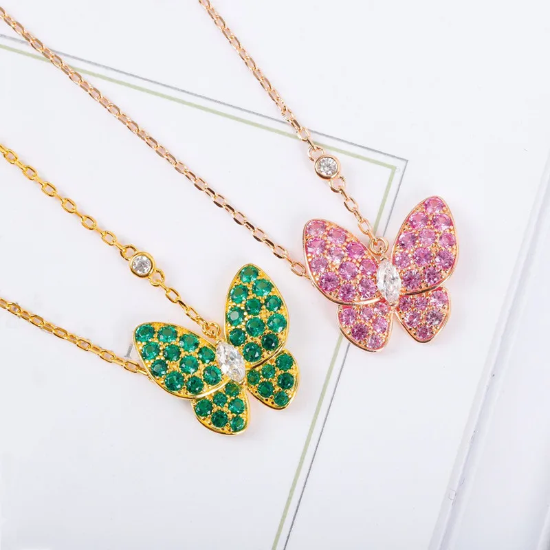 

Женское ожерелье из серебра 925 пробы с подвеской-бабочкой