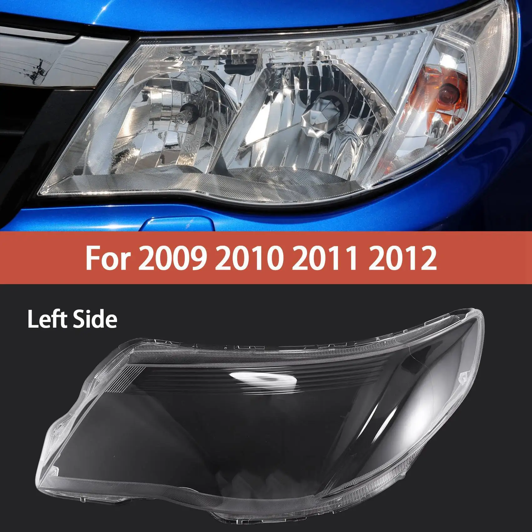 

Для Subaru Forester 2009, 2010, 2011, 2012, автомобильная головка, крышка объектива, головка, лампа, левая оболочка