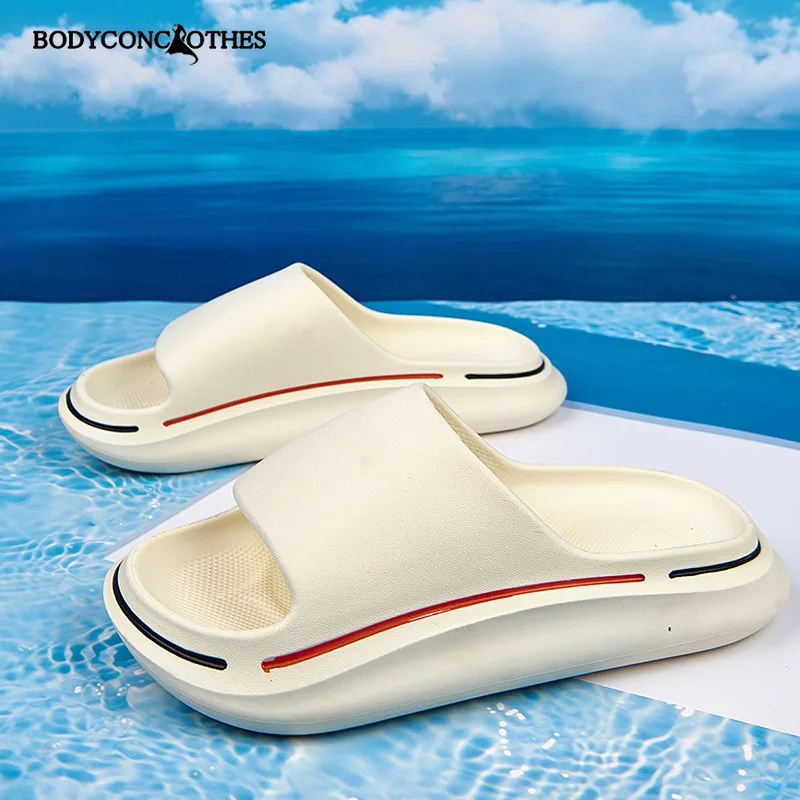 Summer Women Slippers for Men Fashion Indoor Sandals Outdoor Anti-Slip Beach SlidesOutdoor Slide Pool Beach Sandals Indoor Bath
