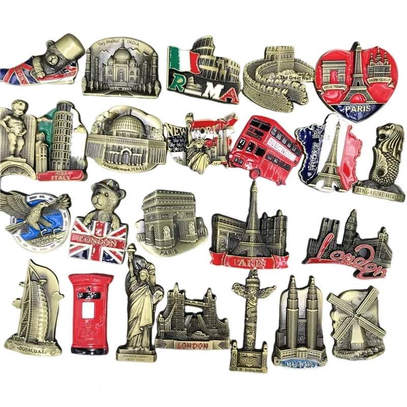 Магнитный сувенир на холодильник ОАЭ США Аляска Нью-Йорк Париж Италия Лондон