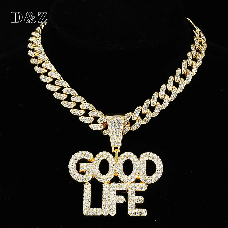 D &amp Z подвеска с надписью GOOD LIFE диаметром 13 мм брикет Майами сверкающие ожерелья