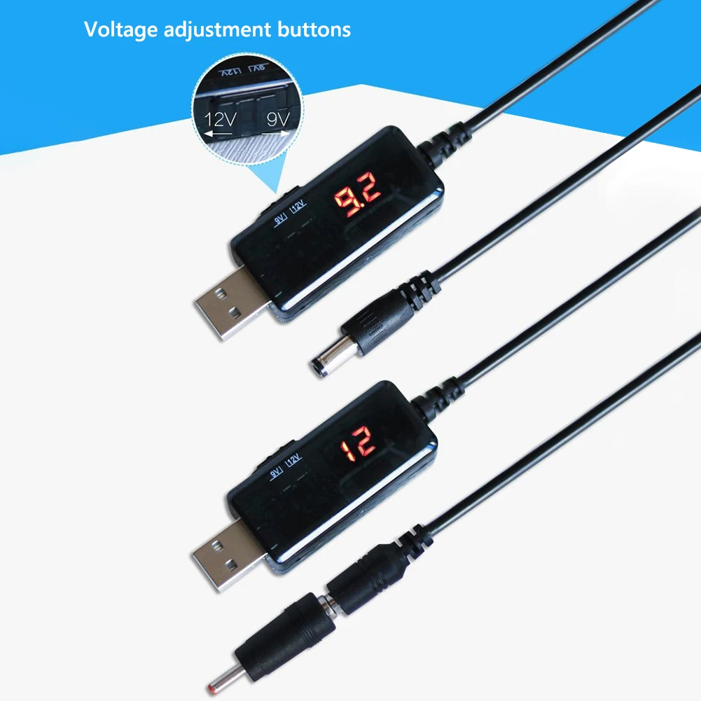

USB повышающий преобразователь постоянного тока от 5 В до 9 в 12 В USB повышающий преобразователь кабель + соединитель 3,5x1,35 мм для источника пита...